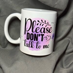 White and Purple Mug - Please Don't Talk to Me